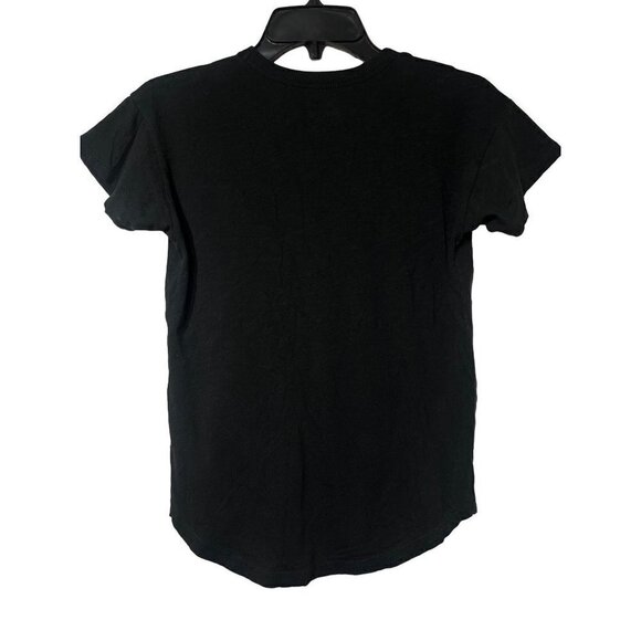 Madewell Whisper Cotton Rib-Crewneck Tee in True Black XXSmall Womens as-is - Picture 5 of 9